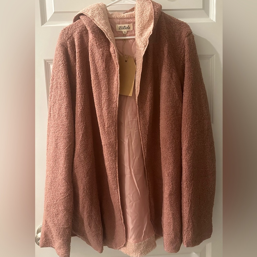 Pink jacket with hood